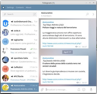 App: Assicurativo.it sceglie Telegram per le notifiche istantanee